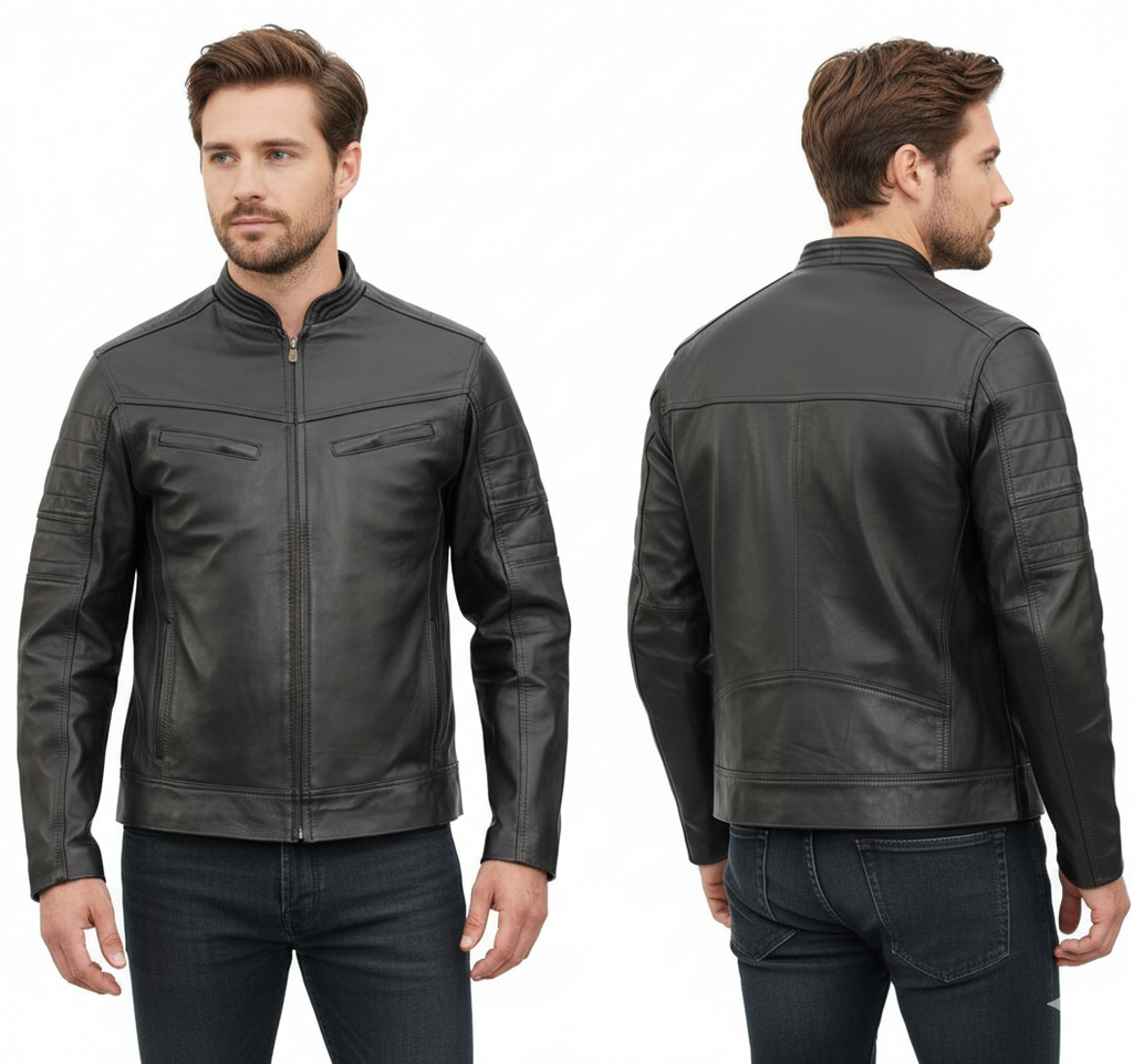 Chamarra de Piel para Caballero Kassandra Select - Modelo Ónix - NOE