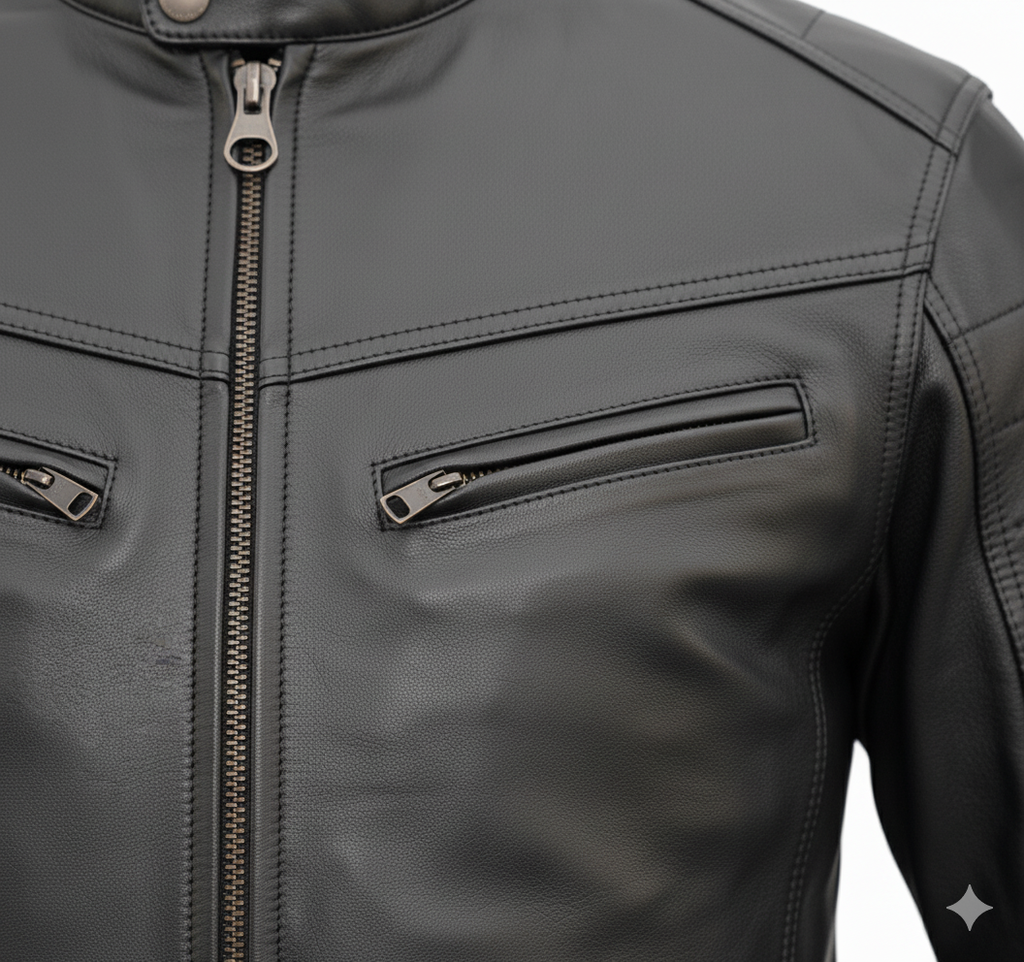 Chamarra de Piel para Caballero Kassandra Select - Modelo Ónix - NOE