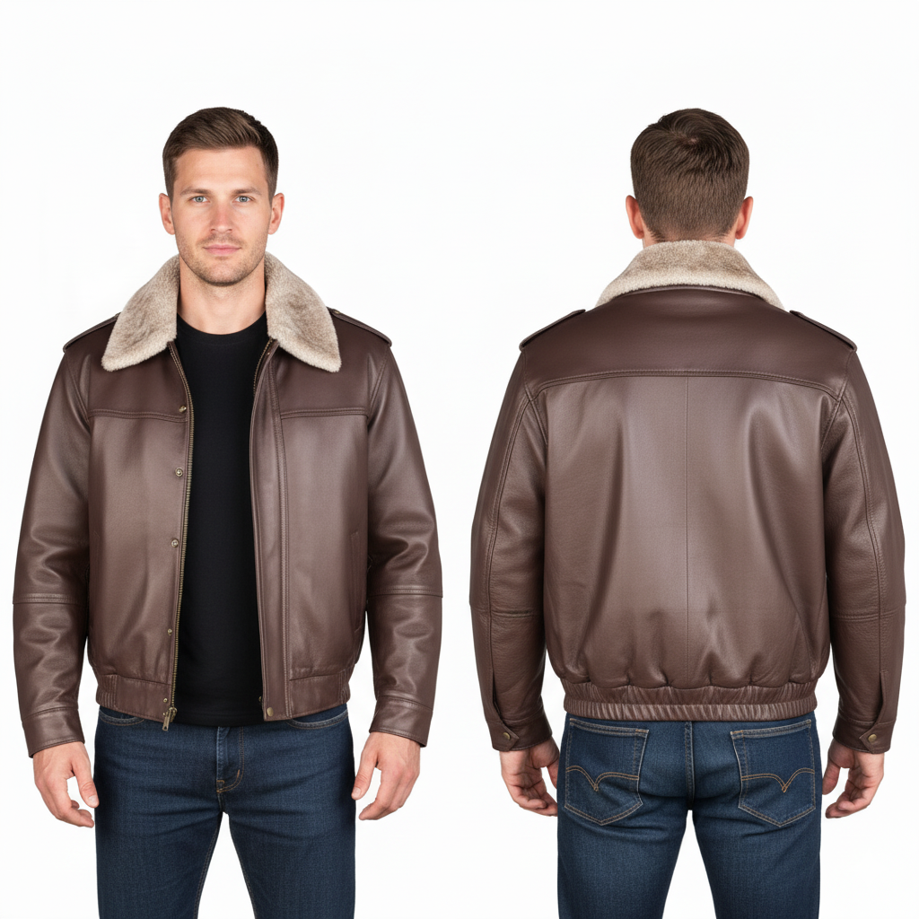 Chamarra de Piel para Caballero Kassandra Select - Modelo Yukon - PILOTO
