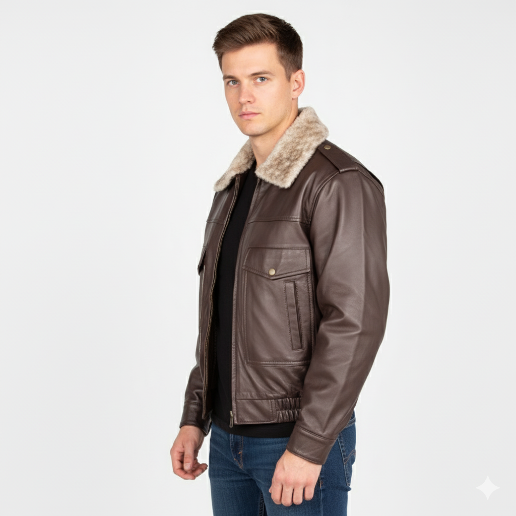 Chamarra de Piel para Caballero Kassandra Select - Modelo Yukon - PILOTO