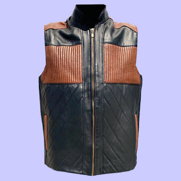 Chaleco de Piel Bruno para Caballero - Nómade