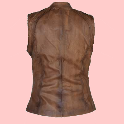 Chaleco de Piel Sherlyn Para Dama - Onix