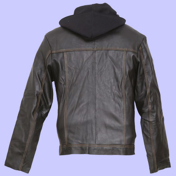 Chamarra de Piel Abel para Caballero - Caoba