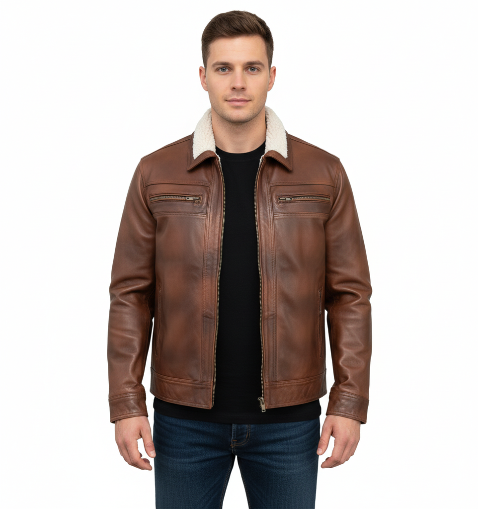Chamarra de Piel para Caballero Kassandra Select - Modelo Atlas - MILAN