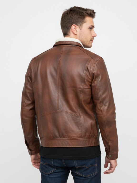 Chamarra de Piel para Caballero Kassandra Select - Modelo Atlas - MILAN