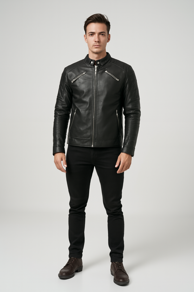 Chamarra de Piel para Caballero Kassandra Select - Modelo Basalto - JK