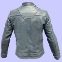 Chamarra de Piel Leo para Caballero - Grafito