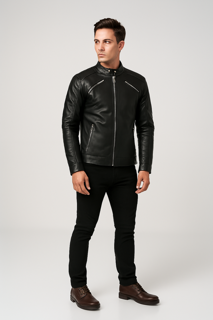 Chamarra de Piel para Caballero Kassandra Select - Modelo Basalto - JK