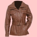 Chamarra de Piel Miriam Para Dama - Sahara