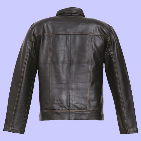 Chamarra de Piel Missael para Caballero - Níquel