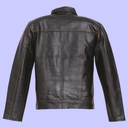 Chamarra de Piel Missael para Caballero - Níquel