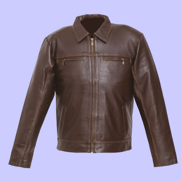 Chamarra de Piel Missael para Caballero - Níquel