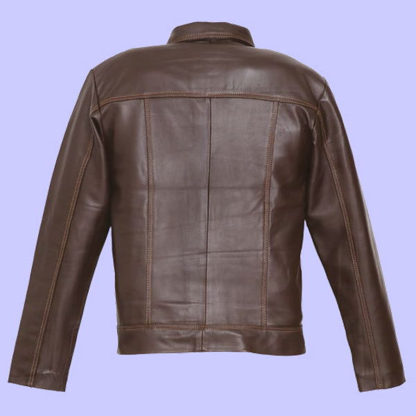 Chamarra de Piel Missael para Caballero - Níquel