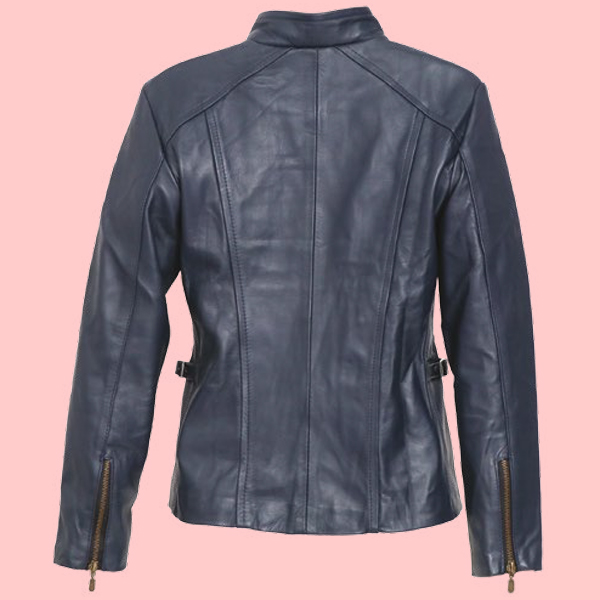 Chamarra de Piel Nena Para Dama - Turquesa