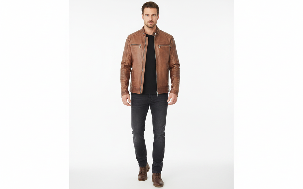 Chamarra de Piel para Caballero Kassandra Select - Modelo Basalto - JK