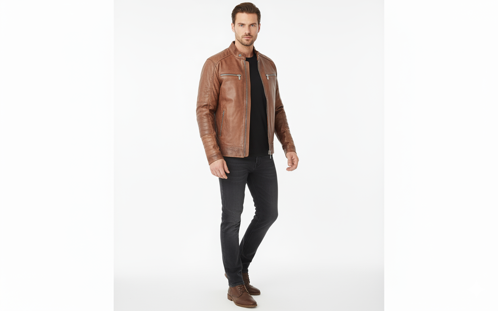 Chamarra de Piel para Caballero Kassandra Select - Modelo Basalto - JK