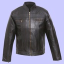 Chamarra de Piel Robert para Caballero - Hierro