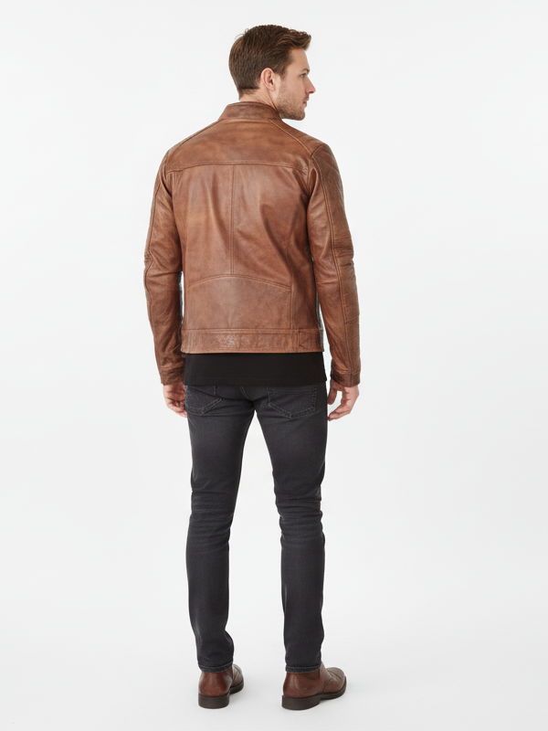 Chamarra de Piel para Caballero Kassandra Select - Modelo Basalto - JK