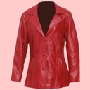 Chamarra de Piel Valentina Para Dama - Burdeos