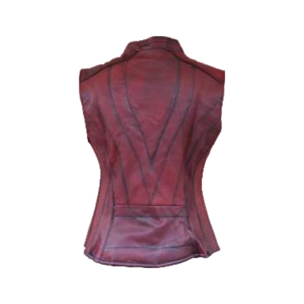 Chaleco de Piel Heydi Para Dama - Ambar