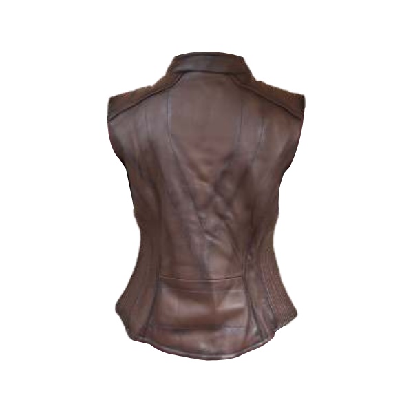Chaleco de Piel Heydi Para Dama - Ambar