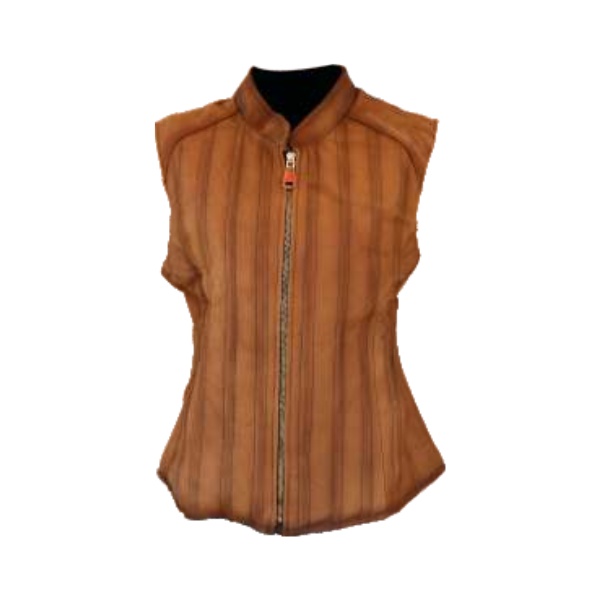 Chaleco de Piel Heydi Para Dama - Ambar