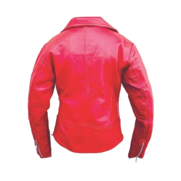 Chamarra de Piel Natasha Para Dama - Escarlata