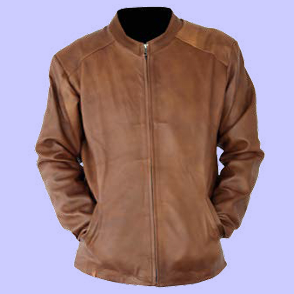 Chamarra de Piel para Caballero Kassandra Select - Modelo Terral - CANELO