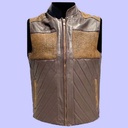 CHALECO DE PIEL BRUNO PARA CABALLERO
