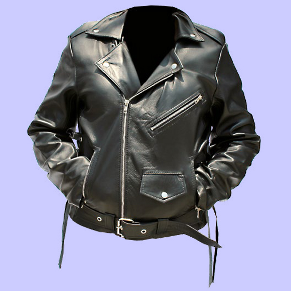 Chamarra de Piel Rockera Borrego para Caballero - Brando