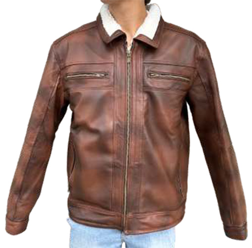 Chamarra de Piel Modelo Atlas para Caballero Kassandra Select - MILAN