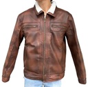 Chamarra de Piel Modelo Atlas para Caballero Kassandra Select - MILAN