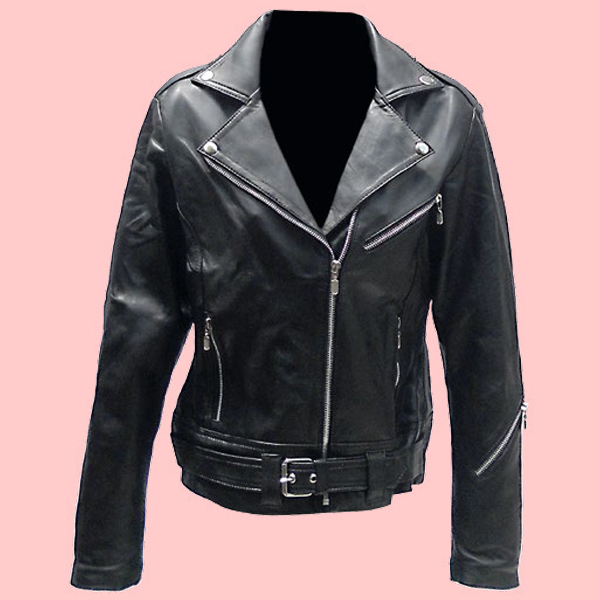 Chamarra de Piel Renata Para Dama - Perla Negra