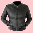 Chamarra de Piel Nicole Para Dama - Zafiro