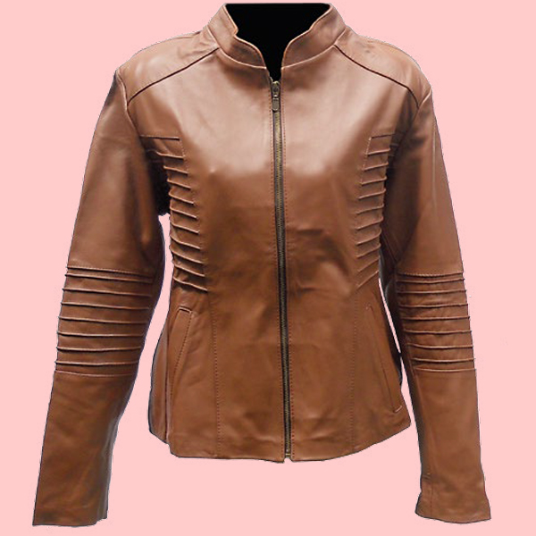 Chamarra de Piel Irazu Para Dama - Citrino