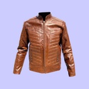 Chamarra de Piel Robbing para Caballero - Silicio